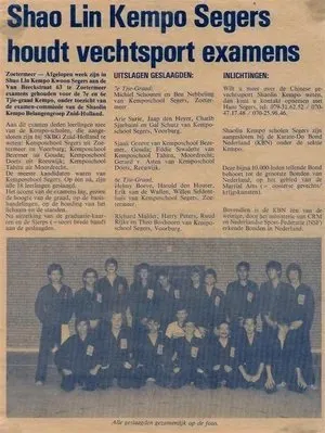 Streekblad, 13 december 1982 — Segers houdt vechtsport examens